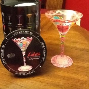 NIB Retired Lolita Martini Glass It’s My Birthday